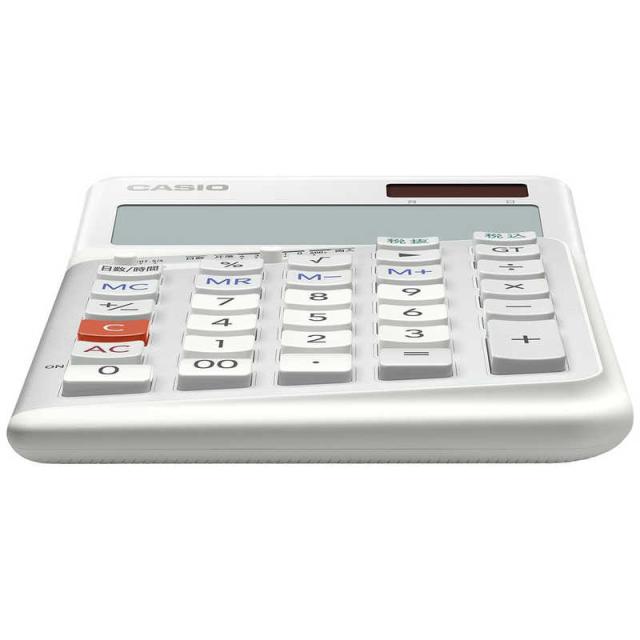カシオ　CASIO　人間工学電卓 ジャストタイプ・左手用 ［12桁］ ホワイト　JE-12D-L-WE-N_3