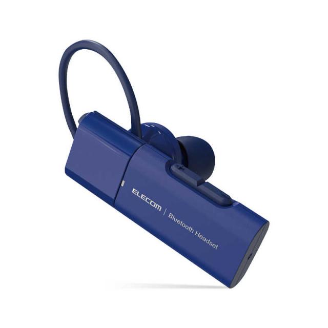 エレコム　ELECOM　ヘッドセット[ワイヤレス(Bluetooth)/片耳/イヤフックタイプ]　LBT-HSC10MPBU ブルｰ