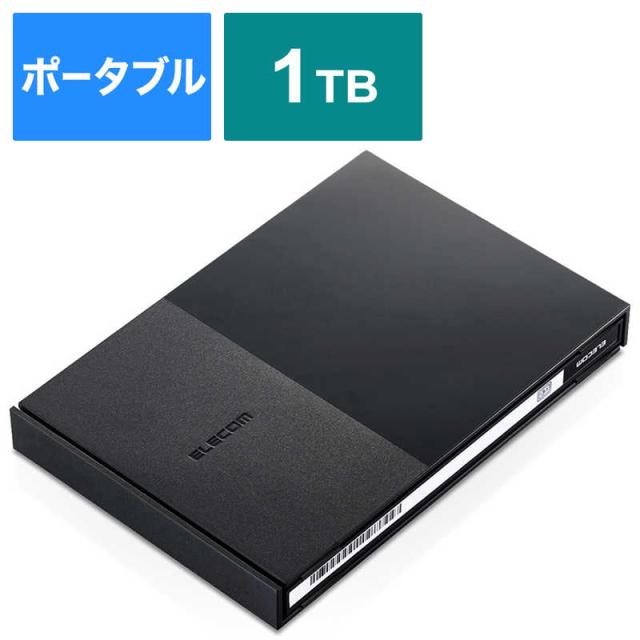 エレコム　ELECOM　外付け HDD USB-A接続 テレビ録画向け Windows11対応 ブラック 1TB ポータブル型　ELP-GTV010UBKの通販は