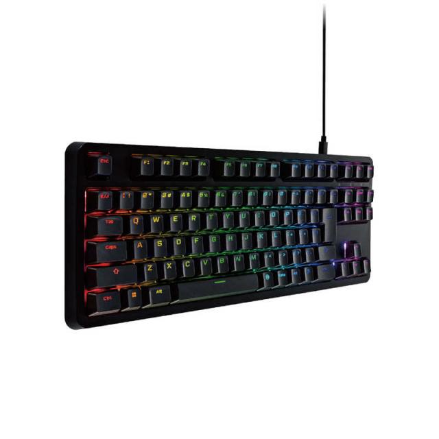 エレコム　ELECOM　ゲーミング キーボード用 V custom 有線 着脱式 メカニカル ネオクラッチキーキャップ 銀軸 RGB　TK-VK310SBK