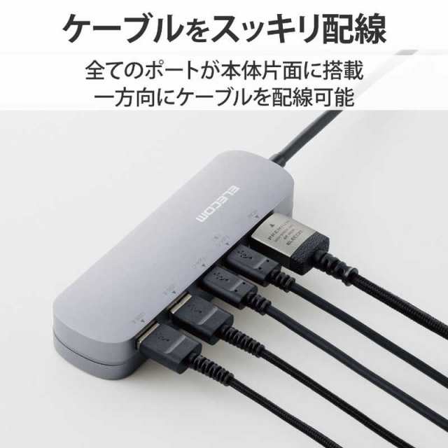 エレコム ELECOM USB Type C ドッキングステーション ハブ 5-in-1 PD