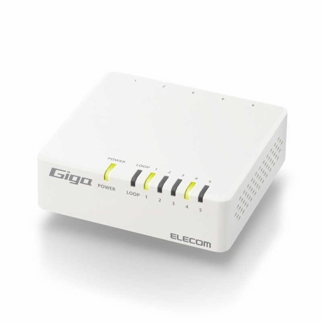 エレコム スイッチングハブ LAN ハブ 3ポート Giga対応 1000 100 10Mbps EHC-G03PA2-SB