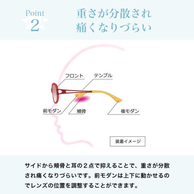 シャルマン　ChocoSun (ちょこサン) 鼻に跡のつかないサングラス ベージュ　FG24504-BE（54）_3