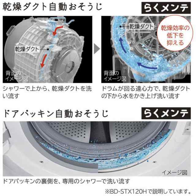 日立 HITACHI ドラム式 洗濯乾燥機 洗濯機 洗濯12kg 乾燥6kg 左開き BD