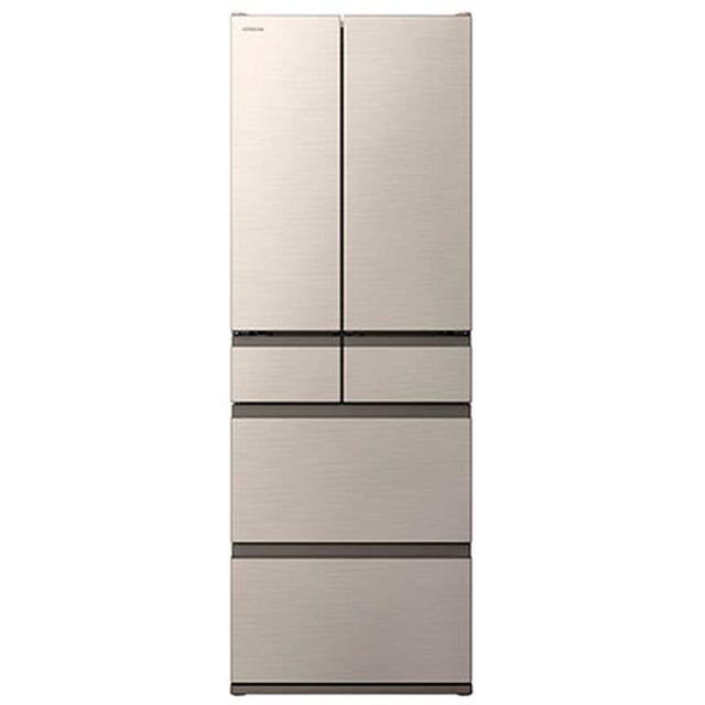 日立　HITACHI　冷蔵庫 6ドア 485L フレンチドア(観音開き) HWCタイプ 幅65cm ライトゴールド　R-HWC49X_N（標準設置無料）