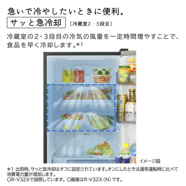 日立 HITACHI 冷蔵庫 3ドア 315L 左開き Vタイプ 真ん中野菜室 サッと