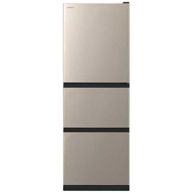 日立　HITACHI　冷蔵庫 3ドア 265L 右開き シンプルデザイン スリム 幅54cm ライトゴールド　R-27X-N（標準設置無料）