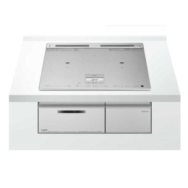 日立　HITACHI　ビルトインIHクッキングヒーター N8ATシリーズ シルバー(宅配商品)　HTN8ASTF