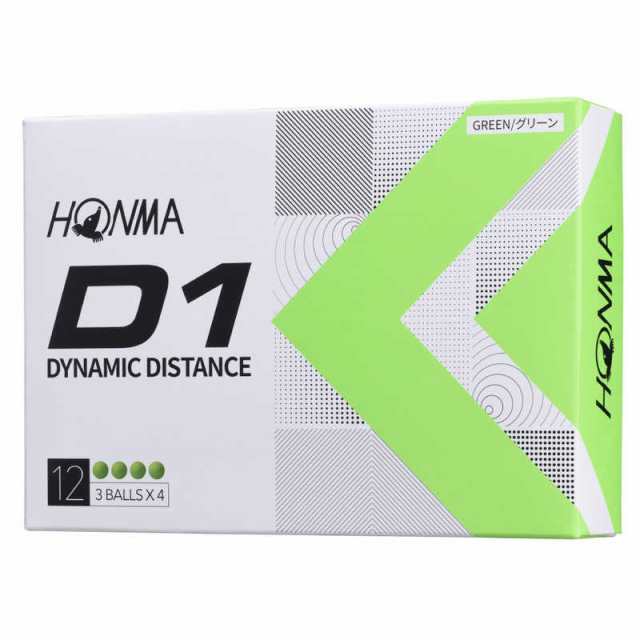 本間ゴルフ ゴルフボール HONMA D1ボール《1ダース(12球)/》 グリーン