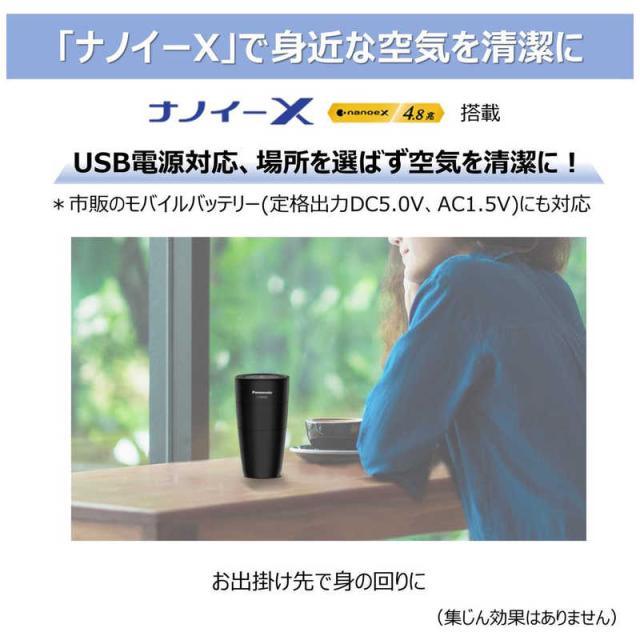 パナソニック Panasonic ナノイーX発生器 ブラック 空気清浄: 1畳