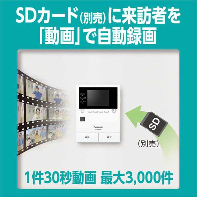 パナソニック　Panasonic　ワイヤレスモニター付テレビドアホン ｢どこでもドアホン｣　VL-SWZ300KF｜au PAY マーケット