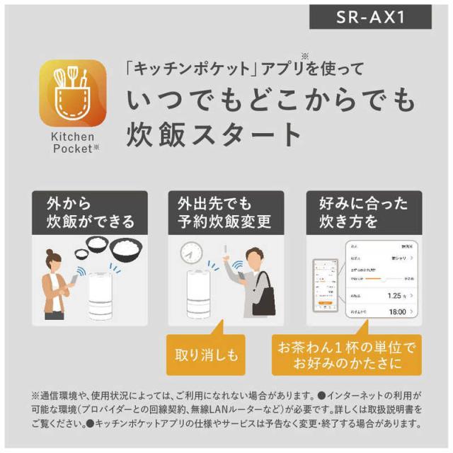 パナソニック　Panasonic　自動計量IH炊飯器 2合 IH ホワイト　SR-AX1-W_8