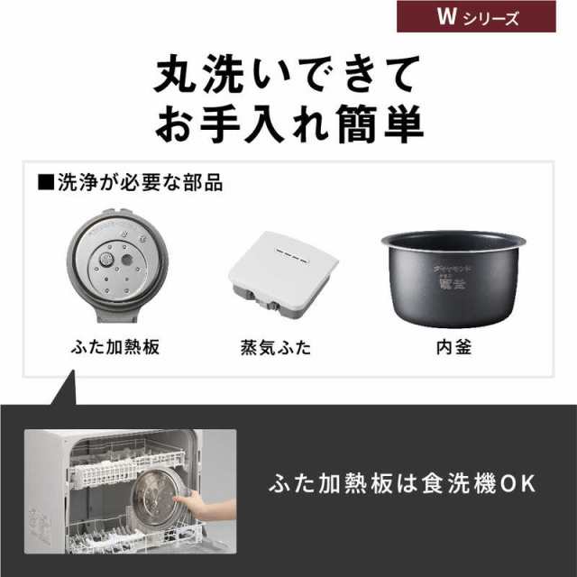 パナソニック Panasonic 炊飯器 1升 (おどり炊き)可変圧力IH ホワイト