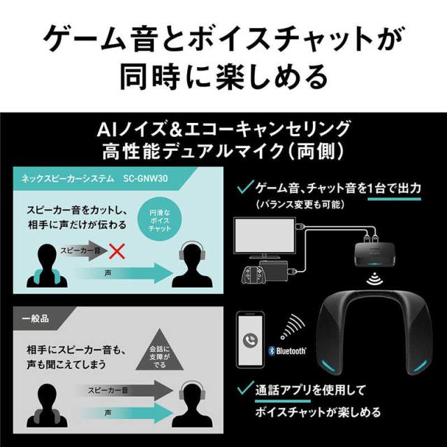 パナソニック Panasonic ネックスピーカー ブラック SC-GNW30