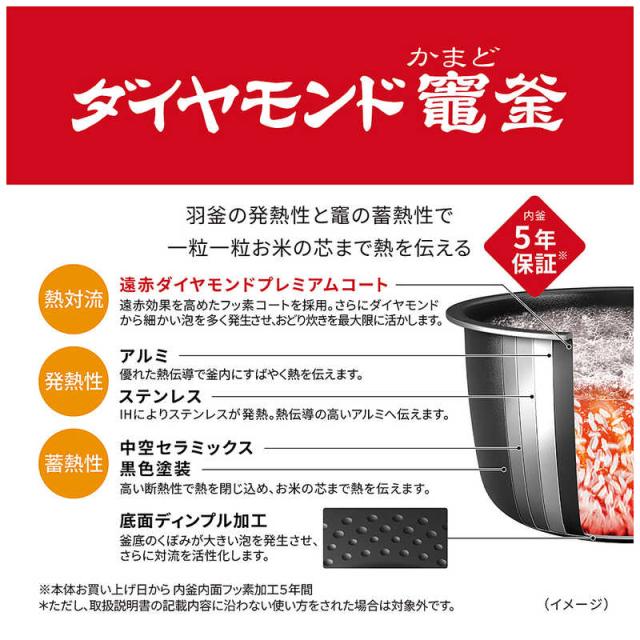 パナソニック　Panasonic　炊飯器 5.5合 Wおどり炊き 可変圧力IHジャー ビストロ匠技AI ブラック　SR-X910D-K_5