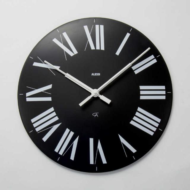 ALESSI　掛け時計 ウォールクロック FIRENZE ブラック 直径 360mm　ALS0550000001BLKZZZ