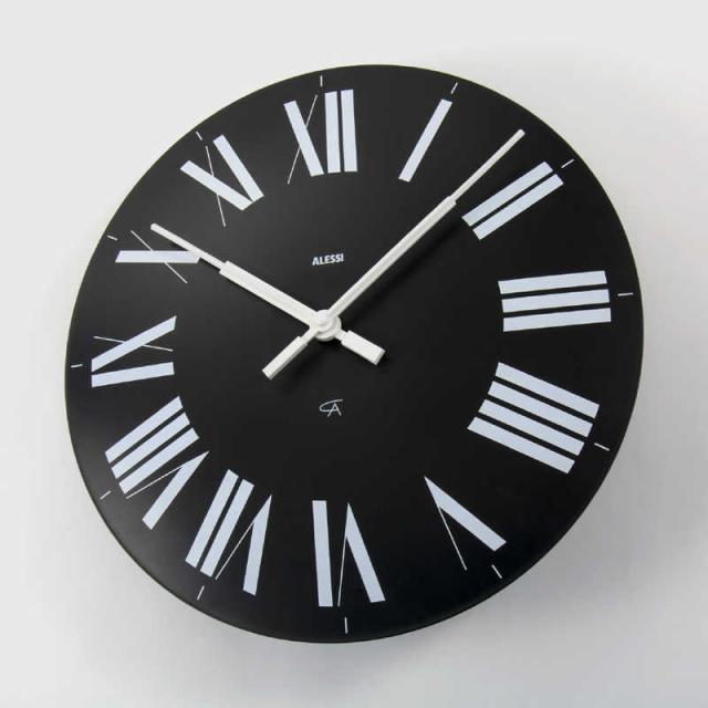 ALESSI　掛け時計 ウォールクロック FIRENZE ブラック 直径 360mm　ALS0550000001BLKZZZ_1