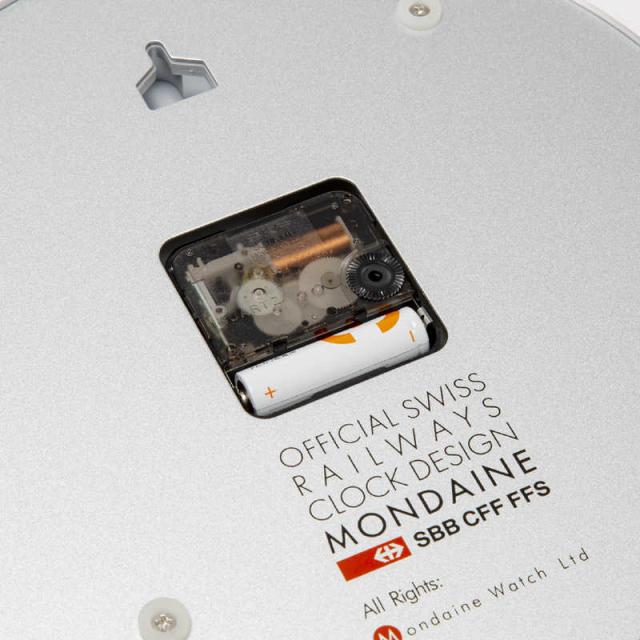 MONDAINE　モンディーン 掛け時計 ウォールクロック 25cm シルバー　A990.CLOCK.18SBV_5