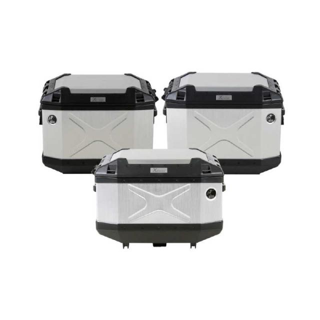 ヘプコアンドベッカー　XPLORER 3BOXセット トップケース45＋サイドケース40 シルバー　HBS-XPR-ALL-40-S