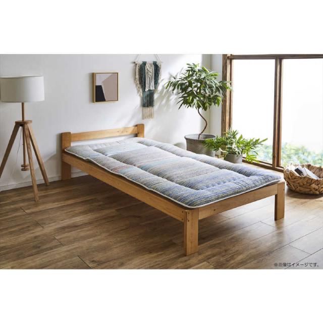 イケヒコ　丸ごと洗える敷ふとん イリス (約120×210cm/ブルー) 　