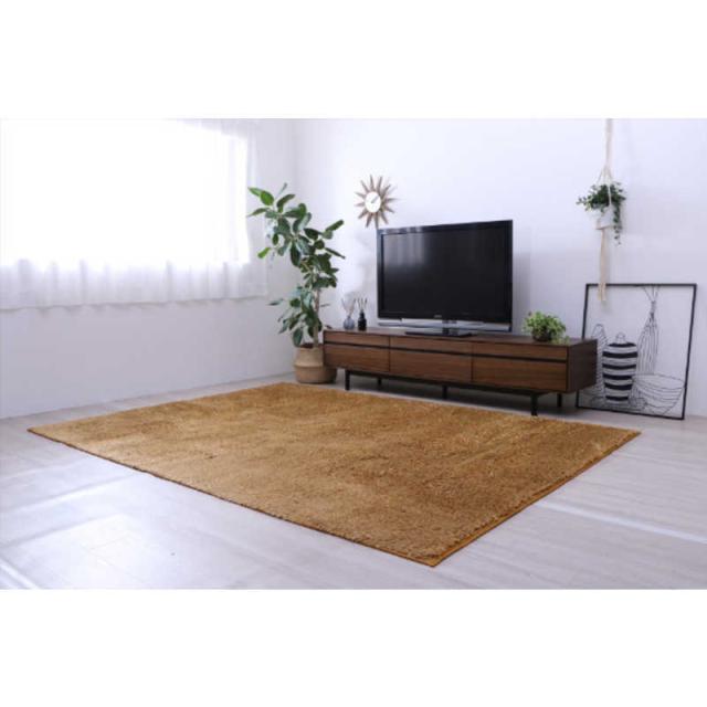 イケヒコ　洗える制菌シャギーラグ ルフォン (約200×250cm/オレンジ)　の通販は 7,964円