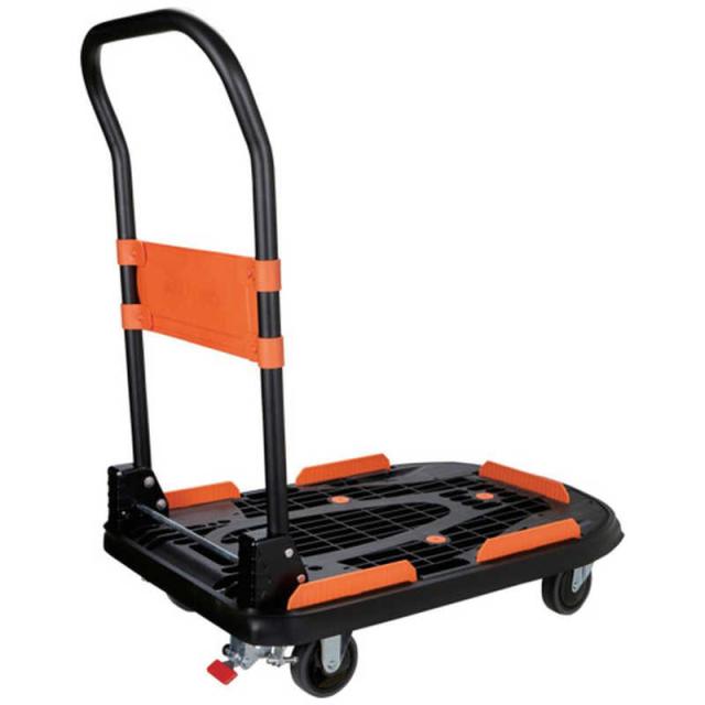 トラスコ中山　樹脂台車 カルティオ(新型) 780X490 折畳 ブラック スチールストッパー付　MPK780BKSS_5