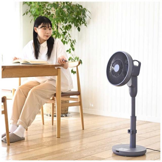 ヤマゼン　サーキュレーター扇風機 DCモーター搭載 (省エネタイプ) 自動首振り機能あり 23cm 7枚 上向き90° 上下左右 リモコン付き バイオレット　BKLX-MR231-V_7