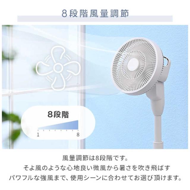 ヤマゼン サーキュレーター扇風機 DCモーター搭載 (省エネタイプ) 23cm