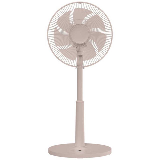 ヤマゼン　扇風機 DCモーター搭載 (省エネタイプ) 自動首振り機能あり 30cm 7枚 PD仕様 リモコン付き グレージュ　RLX-CP030-C