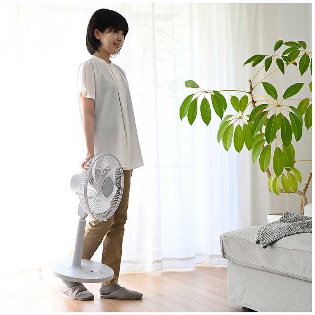 ヤマゼン　扇風機 DCモーター搭載 (省エネタイプ) 自動首振り機能あり 30cm 7枚 PD仕様 リモコン付き グレージュ　RLX-CP030-C_2