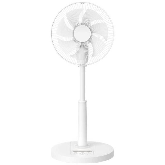 ヤマゼン　扇風機 DCモーター搭載 (省エネタイプ) 自動首振り機能あり 30cm 7枚 上向き90° リモコン付き ホワイト　RLX-GHD030-W