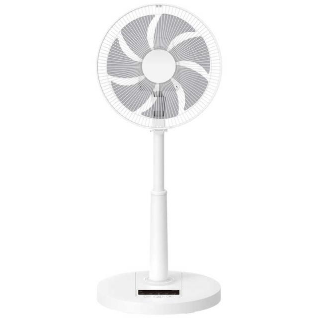 ヤマゼン　扇風機 DCモーター搭載 (省エネタイプ) 30cm 室温センサー搭載 リモコン付き ホワイト　RLX-HHD030-W