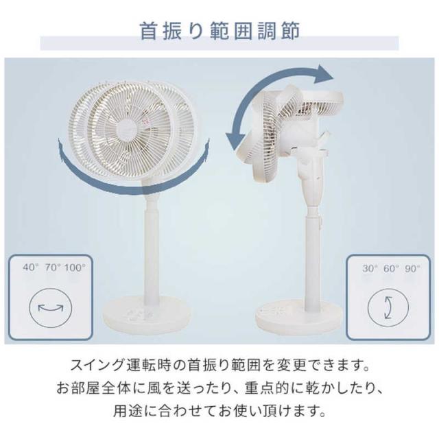 山善 DCモーター扇風機 RLX-MP023 立体首振り リモコン 23cm7枚 Amazon