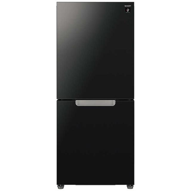 シャープ　SHARP　冷蔵庫 2ドア 152L 付け替え左右開き 幅49.5cm ピュアブラック　SJ-GD15P-B（標準設置無料）