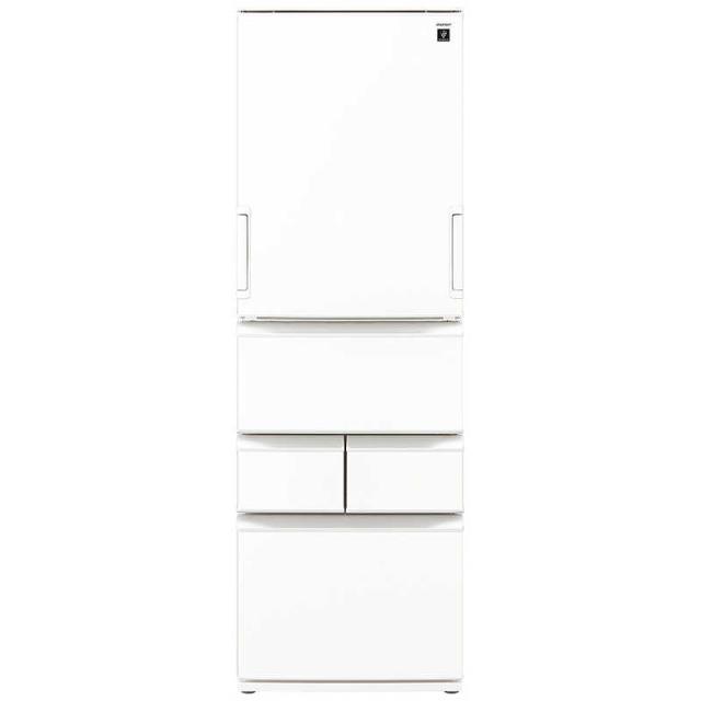 シャープ　SHARP　冷蔵庫 5ドア 408L どっちもドア(両開き)  プラズマクラスター 幅60cm シルキーマットホワイト　SJ-XW41P-W（標準設置無料）