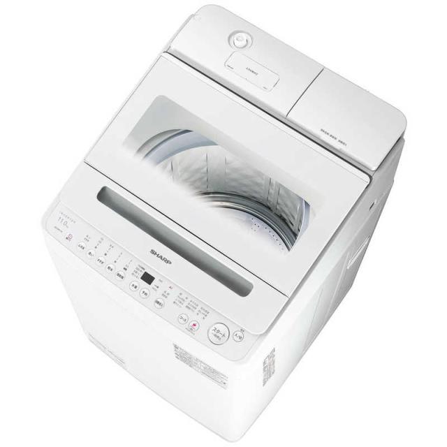シャープ　SHARP　全自動洗濯機 洗濯11.0kg ホワイト系　ES-SW11K-W（標準設置無料）
