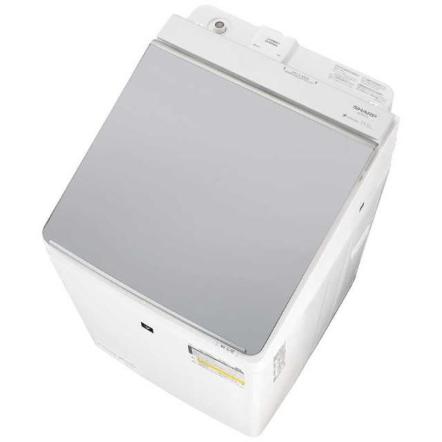 シャープ　SHARP　縦型洗濯乾燥機 洗濯11.0kg 乾燥6.0kg ヒーター乾燥(排気タイプ) シルバー系　ES-PW11K-S（標準設置無料）