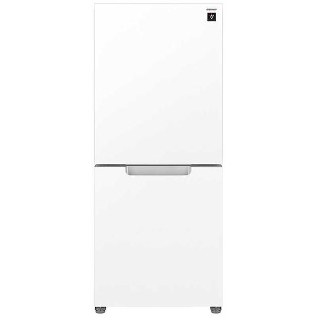 シャープ　SHARP　冷蔵庫 2ドア 152L 付け替え左右開き プラズマクラスター メガフリーザー 幅49.5cm クリアホワイト　SJ-GD15R-W（標準設置無料）
