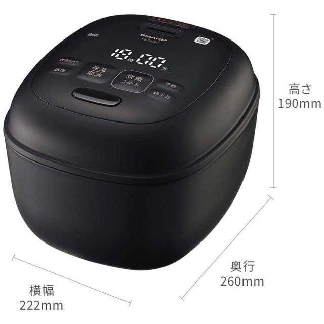 シャープ　SHARP　炊飯器 3合 マイコン ブラック　KS-CS05J-B_1