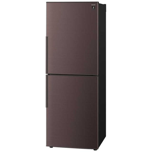 取付無料！SHARPプラズマクラスター搭載おしゃれブラウン280L冷蔵庫 シャープ SHARP 冷蔵庫 2ドア 280L 右開き プラズマクラスター