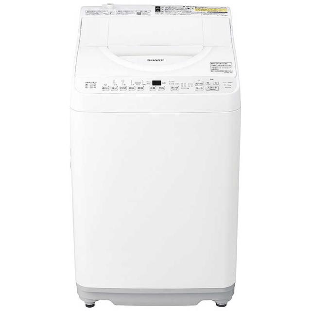 シャープ　SHARP　縦型洗濯乾燥機 ホワイト系［洗濯機6.5kg/乾燥3.5kg/ヒータ乾燥/上開き］　ES-TX6K-W（標準設置無料）