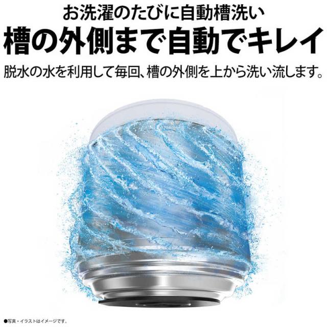 シャープ　SHARP　全自動洗濯機 洗濯7.0kg 穴なし槽 ホワイト　ES-GE7K-W（標準設置無料）_7