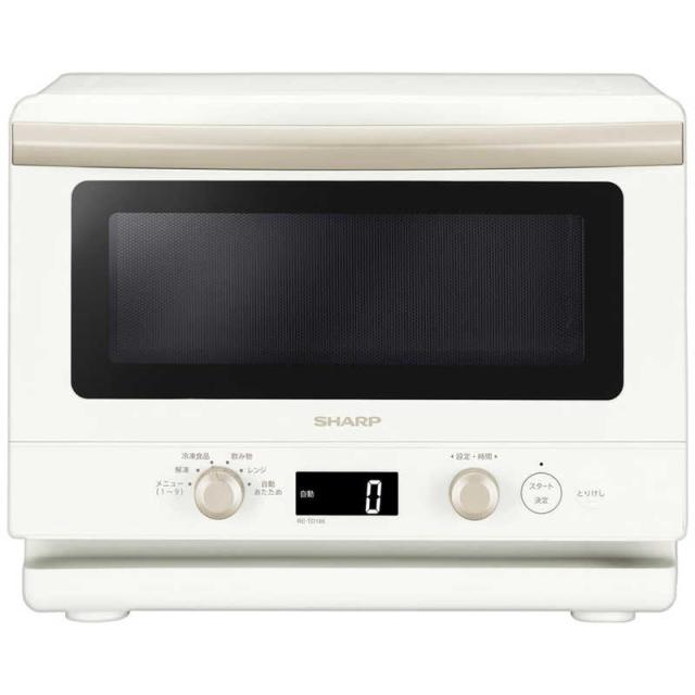シャープ　SHARP　電子レンジ 18L フラット らくチン１品 ヘルツフリー ホワイト　RE-TD186-W