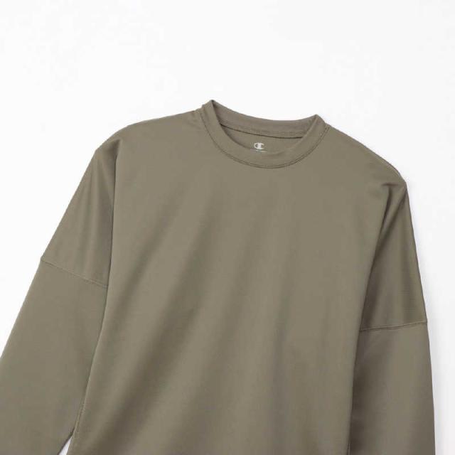 チャンピオン　リカバリーウェア ロングスリーブTシャツ ［Lサイズ］ オリーブ　C3-CS490_2