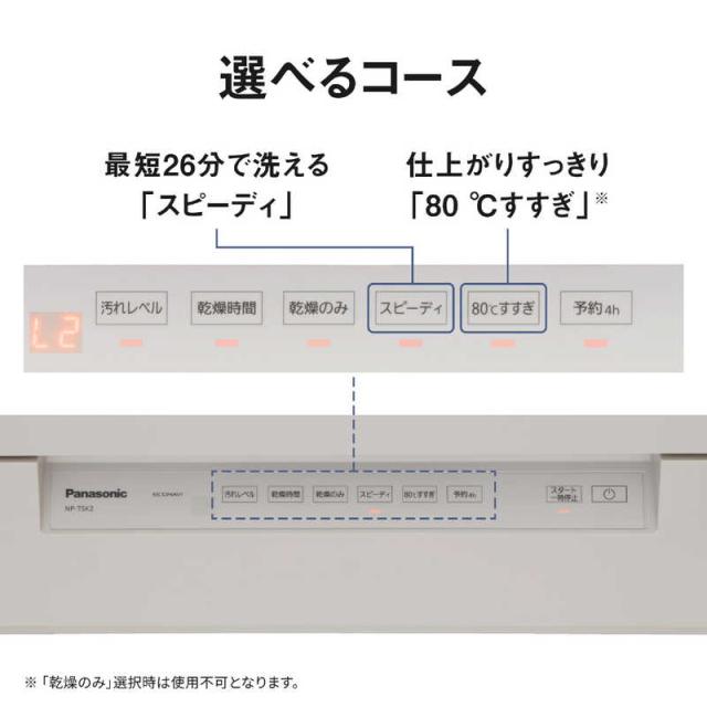 パナソニック　Panasonic　食器洗い乾燥機 ［4人用 / 設置工事必要］ ホワイト　NP-TSK2-W_7