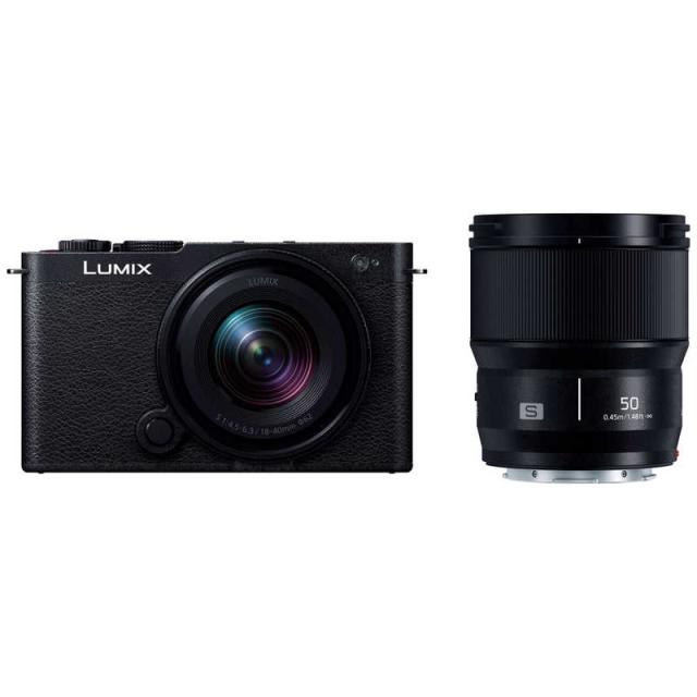 パナソニック　Panasonic　LUMIX S9 広角ズームレンズ・単焦点レンズキット ミラーレス一眼カメラ ［ズームレンズ＋単焦点レンズ］ ジェットブラック　DC-S9W-K