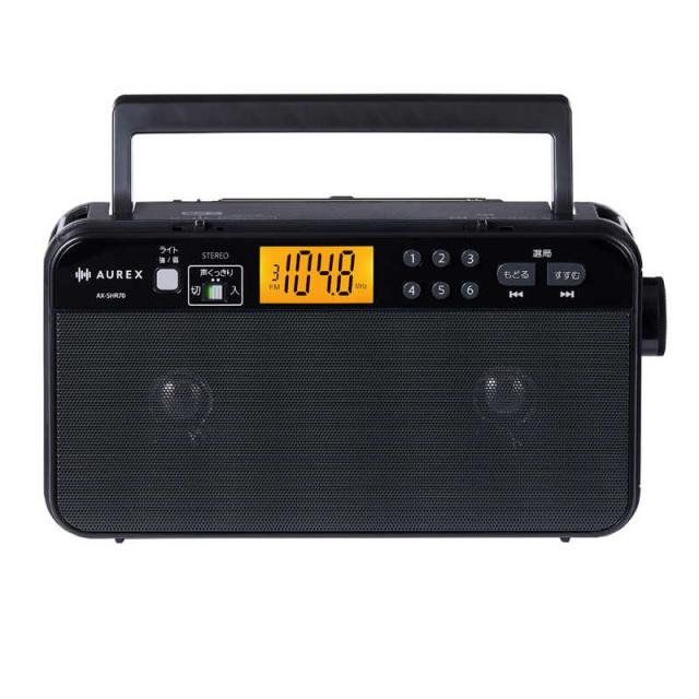東芝 TOSHIBA AM/FMステレオホームラジオ ［広広としたFM相応う / AM/FM］ 黒いこと AX-SHR70-K