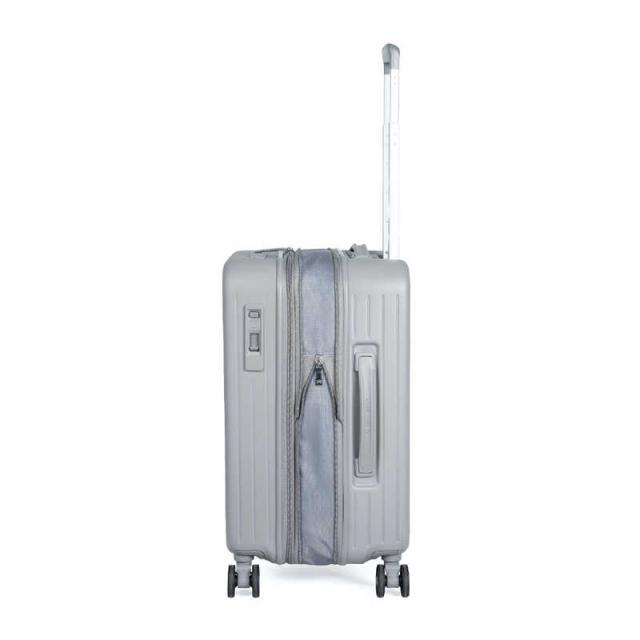 A.L.I　スーツケース ジッパータイプ 宿泊目安：1〜3日間 037L 拡張機能搭載 ワンタッチフロントオープン キャスターストッパー ウォームグレー　PIF-8811-18W_5