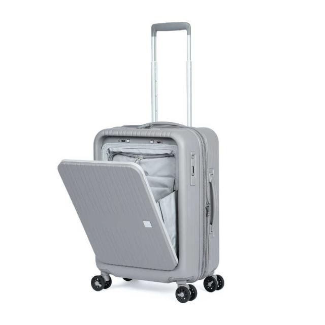 A.L.I　スーツケース ジッパータイプ 宿泊目安：1〜3日間 037L 拡張機能搭載 ワンタッチフロントオープン キャスターストッパー ウォームグレー　PIF-8811-18W_6