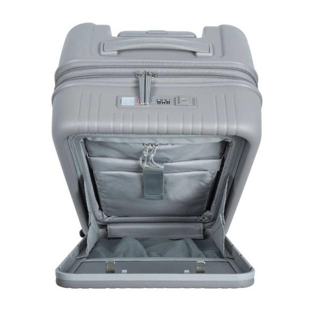 A.L.I　スーツケース ジッパータイプ 宿泊目安：1〜3日間 037L 拡張機能搭載 ワンタッチフロントオープン キャスターストッパー ウォームグレー　PIF-8811-18W_11